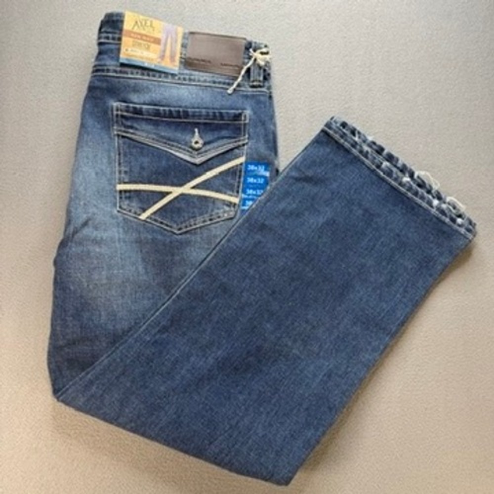 T.K. Axel Jeans Slim Boot Slim Fit 38x32 (FIT 41x30) Blue Stretch‎ Denim Western